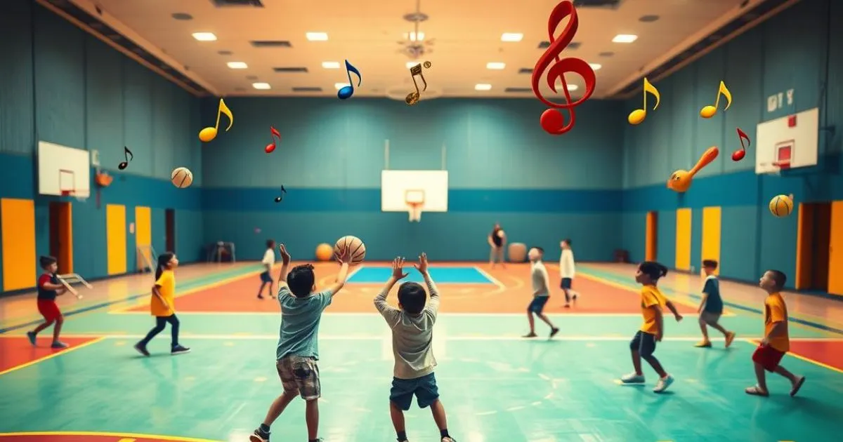 música em treinos de basquete